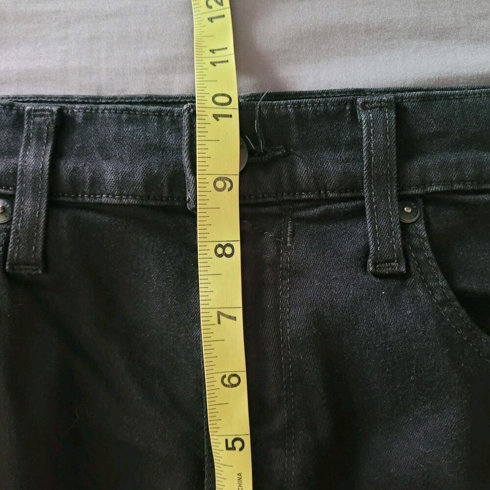 PAIGE Federal Jeans Mens Size 30 32x34 Black Slim Straight Stretch Denim Pockets - Picture 6 of 8